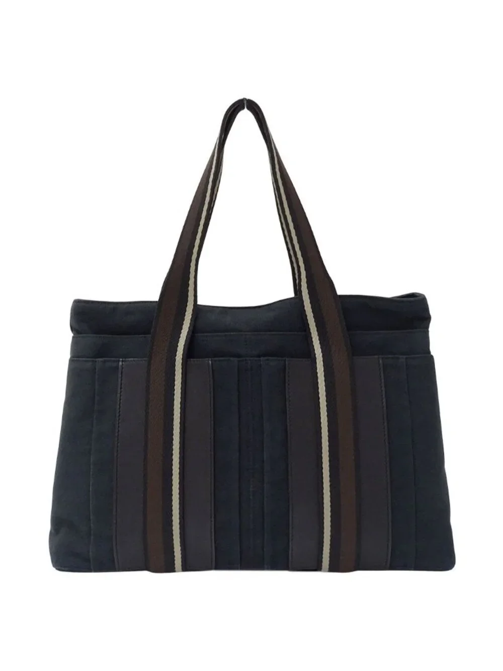 Hermes Tote Troca Horizontal MM Canvas Black